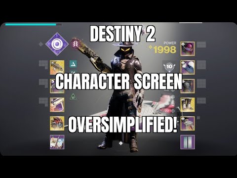 Destiny 2: Character screen oversimplified! - YouTube
