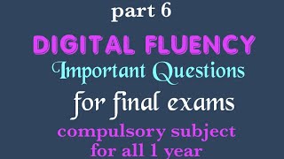 Digital Fluency important questions for exam Module 1and Module 2 part 6 @eedjoin