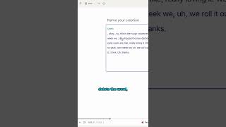 I edit audio by hitting backspace (Descript demo)