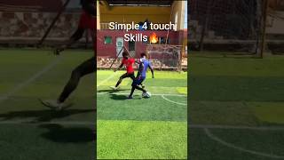 simple 4 touch🔥#football ⚽skill#soccer #messi#footballskills