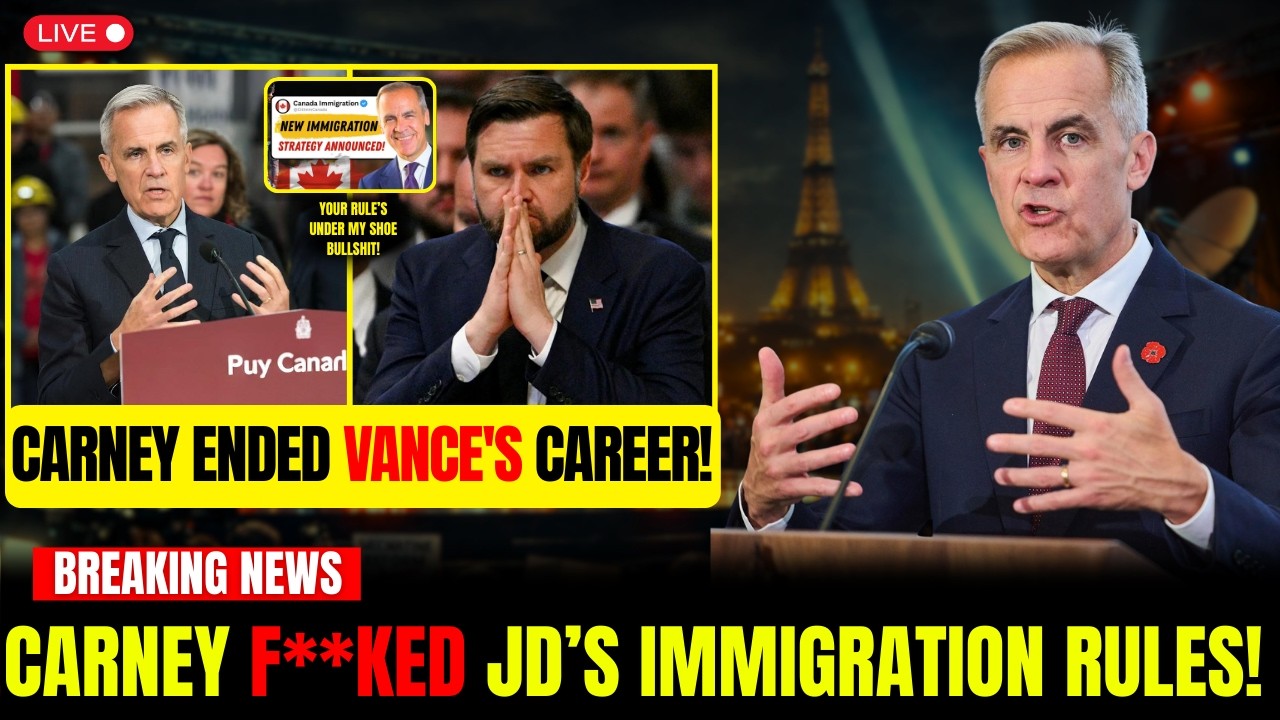 BREAKING: Carney DESTROYS Vance's Immigration Attack From Paris Stage Live on TV!