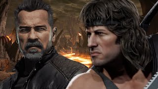 Mortal Kombat 11 Gameplay: Rambo vs The Terminator (Hard Mode, then Medium Mode)