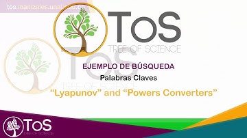 Ejemplo de Búsqueda Tree of Science - ToS "Lyapunov" y "Powers Converters"