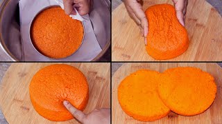 মেজার‌মেন্ট কাপ ছাড়া অরেঞ্জ স্পঞ্জ কেক চুলায় ১০০% কালার আসার টিপসসহ-Orange Sponge Cake WithoutOven