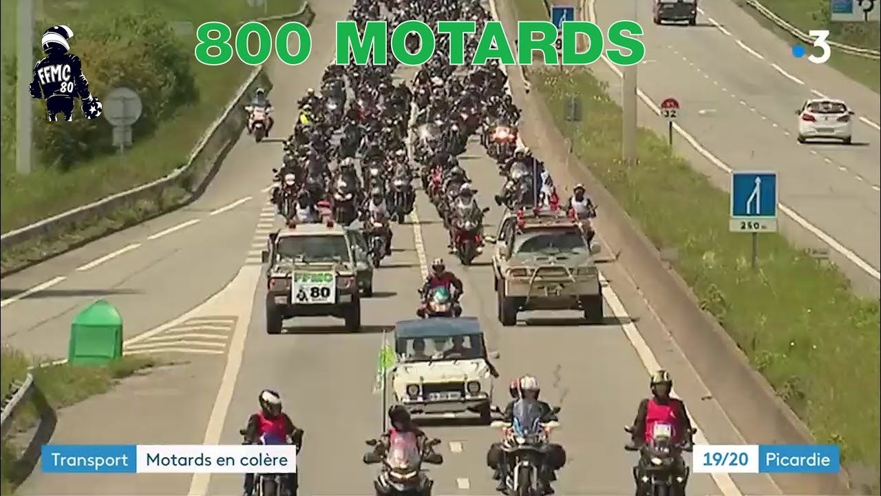 19/20 France 3 Picardie : Motards réfléchissants 25/05/19 (Manifestation FFMC80 Amiens)