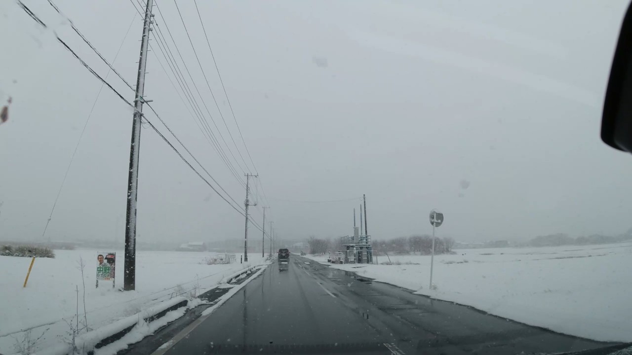 Relaxing Snowy Drive in Japan | Kawagoe , Driving Sounds for Sleep and Study ASMR Japan Scenic Drive