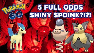 So Many Shiny Spoinks!! | Pokemon GO Lunar New Year Event