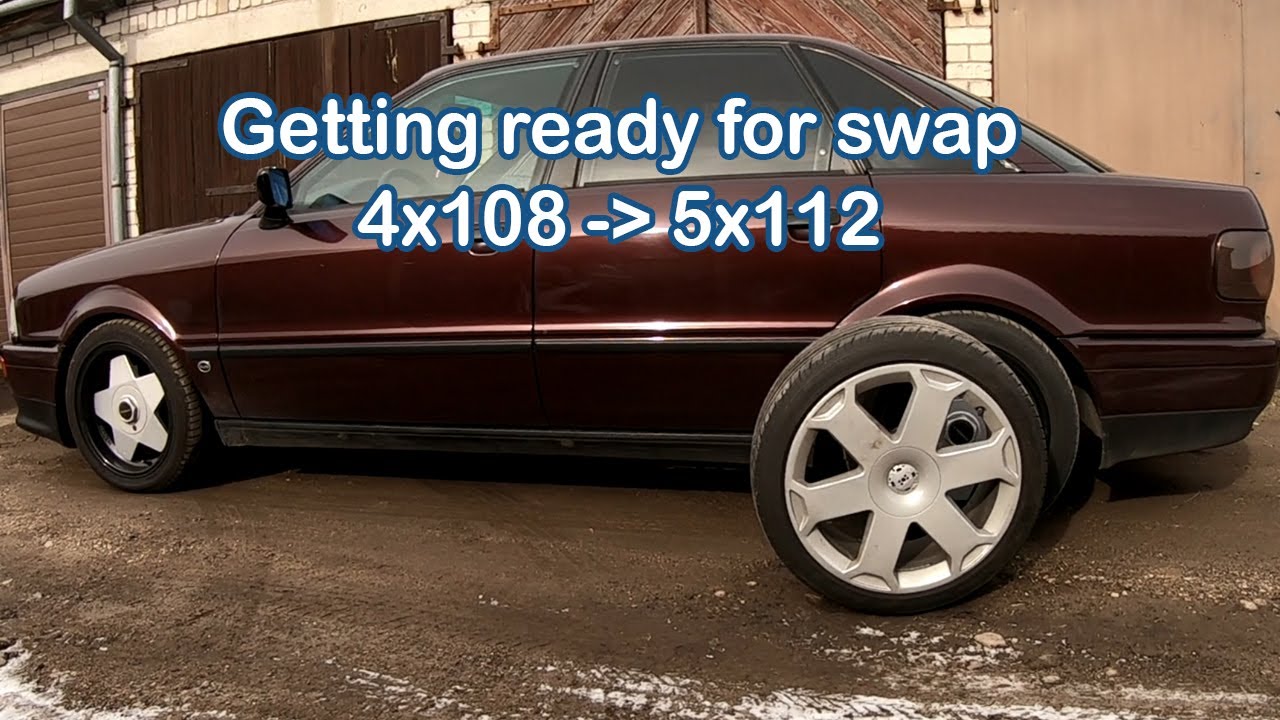 Gatavojamies pārejai no 4x108 uz 5x112 AUDI 80 B4