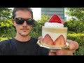 Eating a $7 Strawberry Cake on a Rooftop Terrace in Ginza