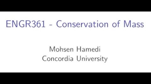 5.1. Conservation of Mass Equation (Continuity)