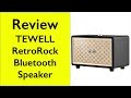 Review Tewell RetroRock bluetooth speaker. Coupon code available in description.