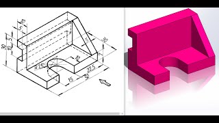 Exercise 14-Rib,Center Rectangle,Circle,Line-SolidWorks