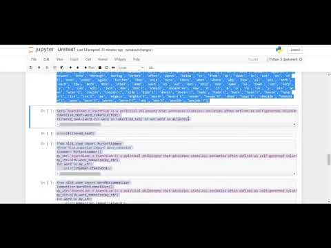 Preprocessing Wikipedia articles using python language NLTK