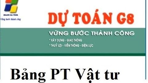 Bảng phân tích vật tư - Dự toán G8 năm 2019 - Mobile 0974.505.320