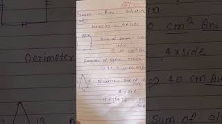 Area and perimeter of square and traingle #Revisionclass /Sushmita study point