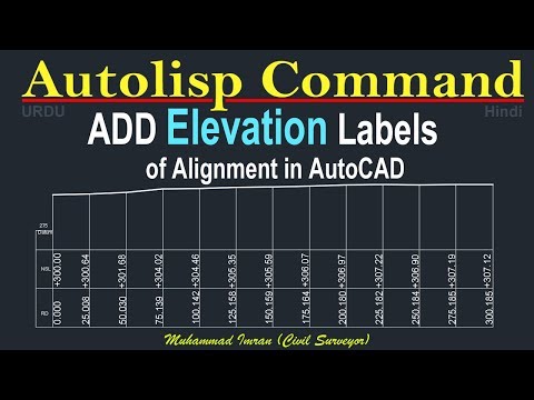 Automatic Add Elevation in AutoCAD Drawing|Autolisp Command