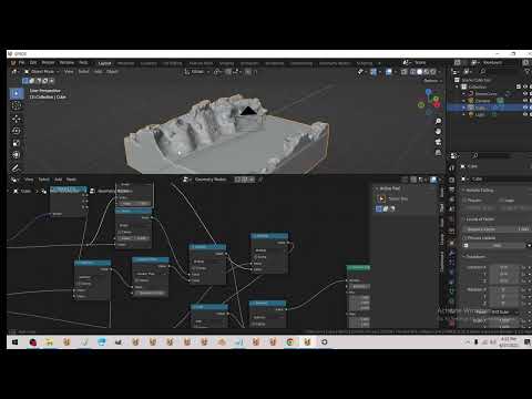 making a road/path through the warped Perlin noise that follows a curve