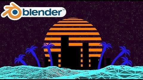 Retro Aesthetic Scene in Blender- Timelapse