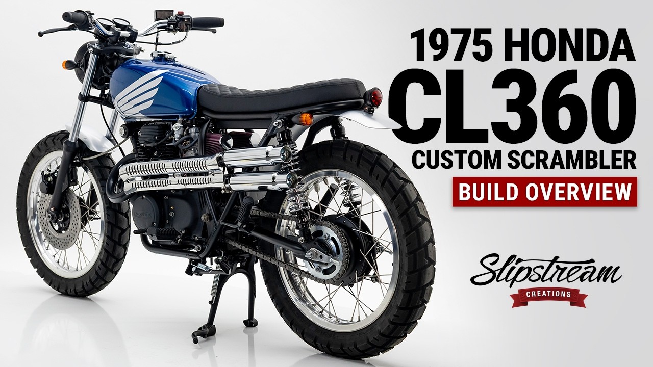 1975 Honda CL360 Scrambler - Custom Build Overview - YouTube