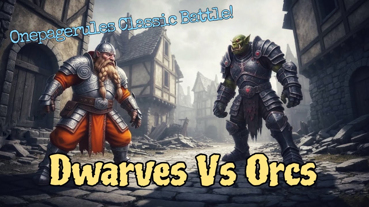 Onepagerules Age of Fantasy - Отчёт о битве в схватке гномов и орков (Задание 31)