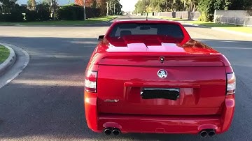VE SS ute with X-force 2.5 inch exhaust, headers, OTR and tune.