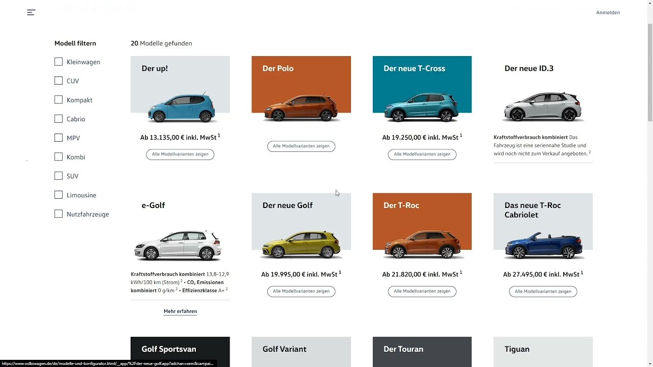 Vw Golf 8 Konfiguratornull
