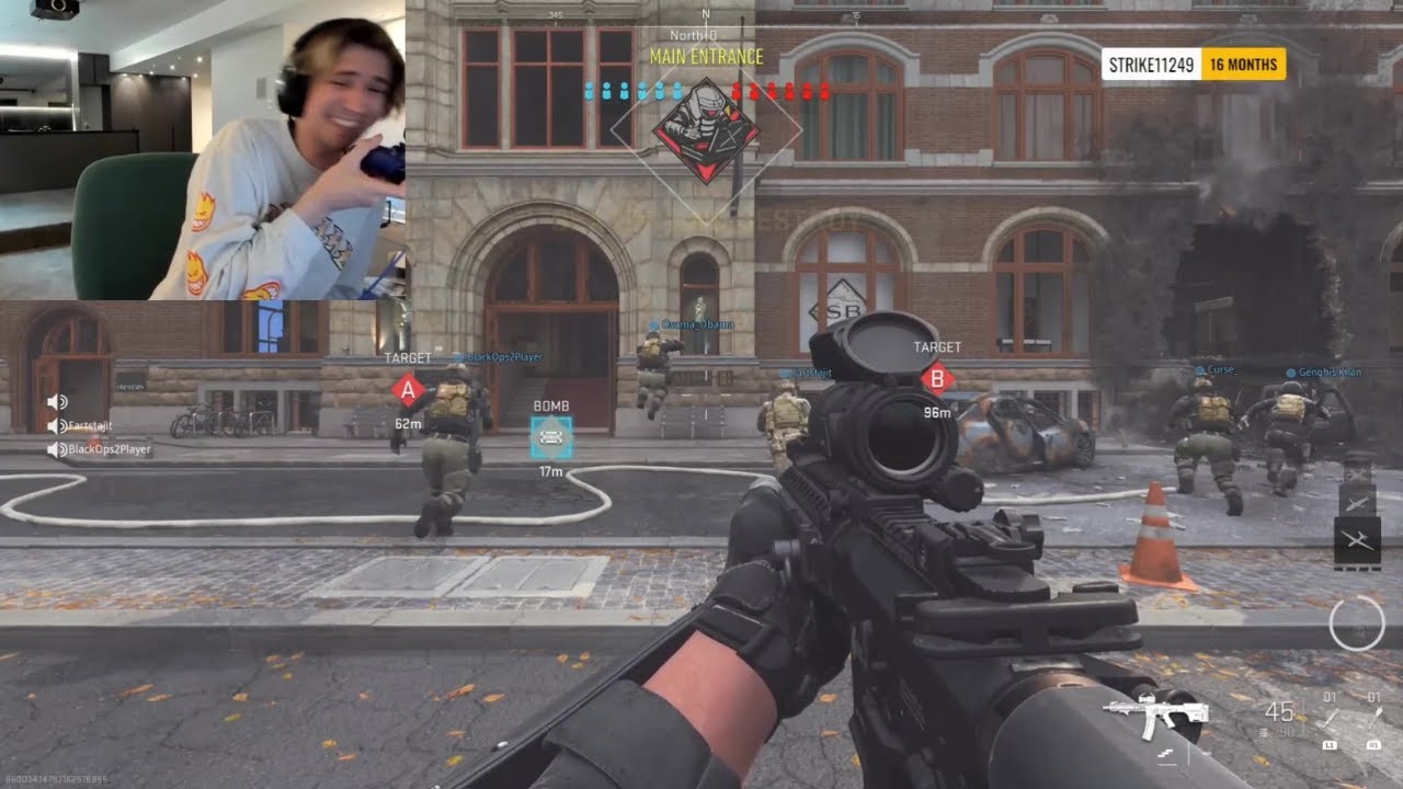 xQc using the PlayStation controller as a mic...