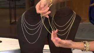 VicenzaGold 24" Singapore Chain Necklace 14K Gold with Jennifer Coffey