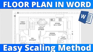 Floor Plan in Microsoft Word using Easy Measurement and Scaling Technique screenshot 2