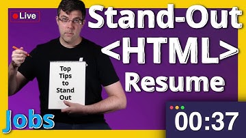 (Part 1) Create a Stand-Out HTML Resume (Free Print-to-PDF Template) - Beyond Code Live 002.d