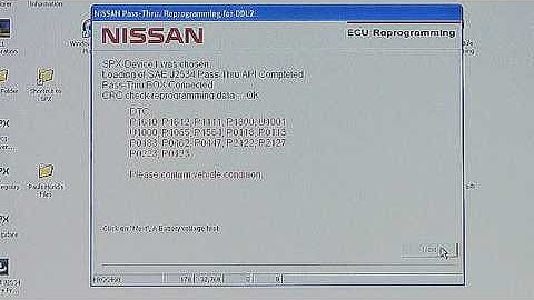 Matco J2534 Reflash Nissan