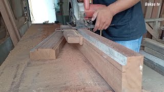 How to make a minimalist window frame from used wood (manual corners with a chisel)