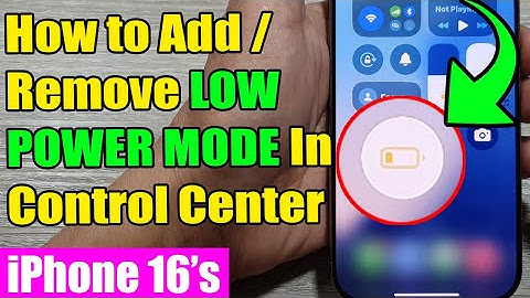 🔋iPhone 16/16 Pro Max: How to Add/Remove LOW POWER MODE In Control Center | iOS 18 Guide