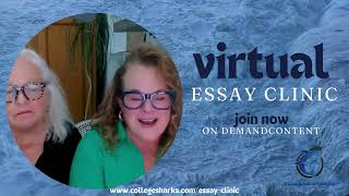 Welcome Message College Sharks Virtual Essay Clinic