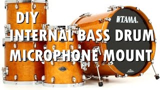 Bass Drum DIY Internal Mic Mount | No Mod/Cut/Drill | $10