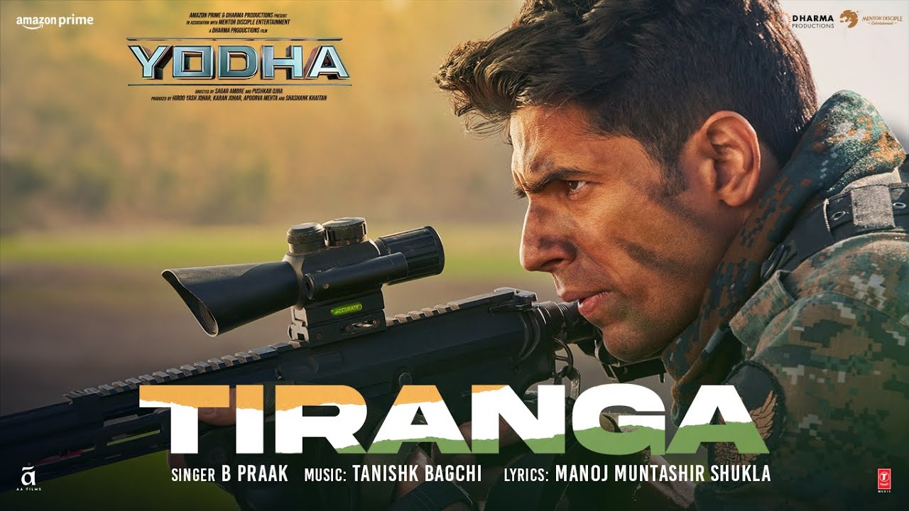 YODHA Tiranga Song Sidharth Malhotra Raashii Khanna  Tanishk Bagchi B Praak  Manoj Muntashir