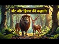 हिरण और शेर | शेर की कहानी | Animal Stories | Hindi Kahani  Kids Moral Story | Kids Stories #youtube