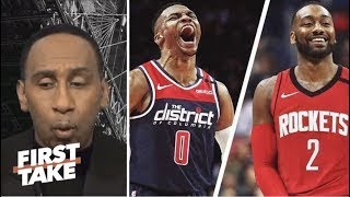 FIRST TAKE | Stephen A. Smith reacts to Rockets trade Westbrook to Wizards for John Wall