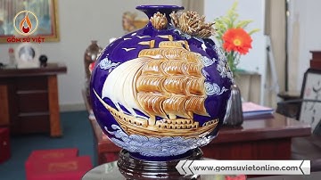 Bình Hút tài Lộc - Thuận Buồm Xuôi Gió Xanh Dương