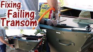Failing Transom on Alumacraft 1436 Jon Boat: Transom Plate 1of3