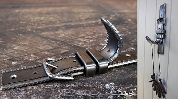 I make an Industrial Style Wall Coat Hook using Rebar - R.M.Williams Belt Project.