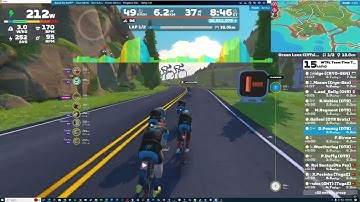 Zwift WTRL TTT #300 - Zone 20 (FRAPPE) on Ocean Lava Cliffside Loop - OTR Eurotrash