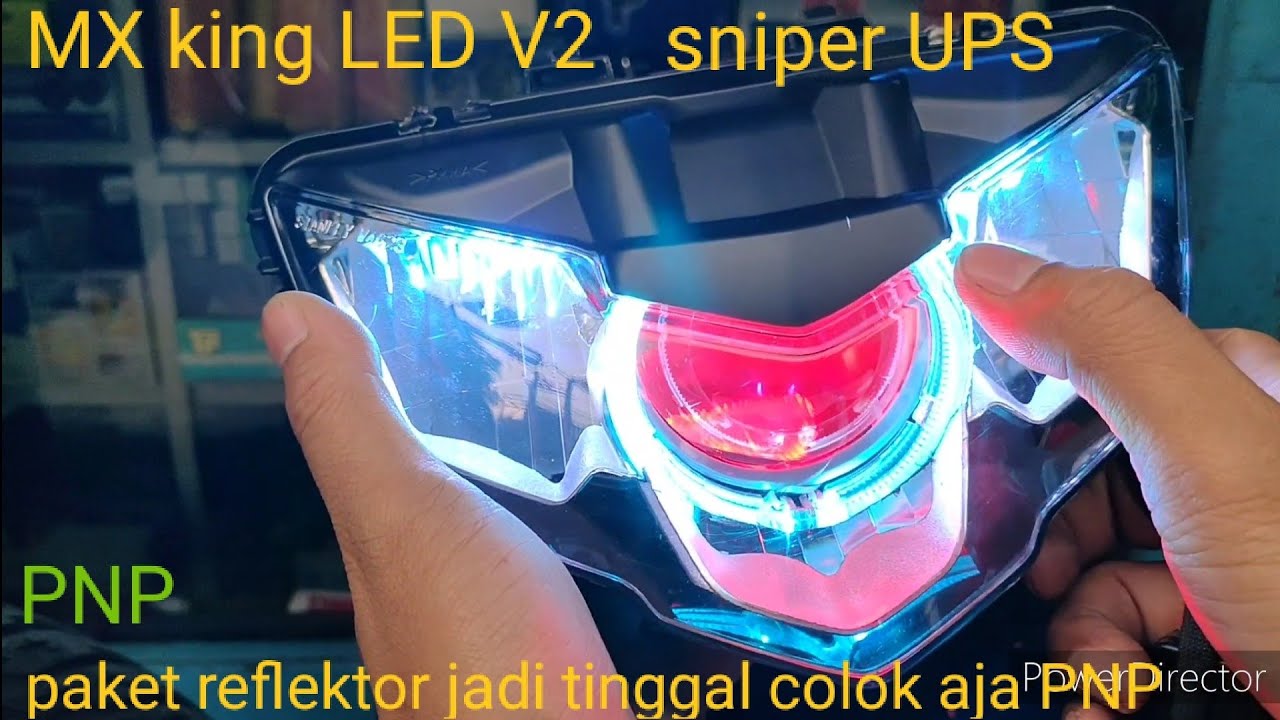 MX king LED V2 sniper UPS AE bulat cristal sinar otomotif YouTube