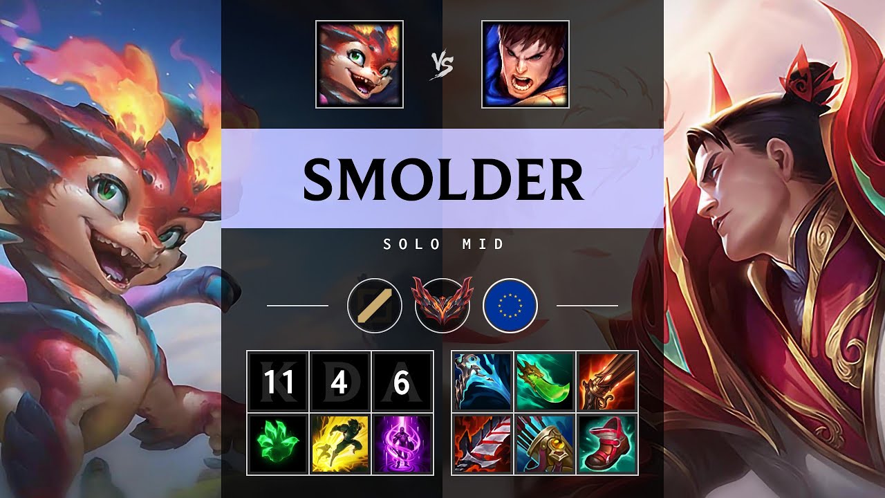 Smolder Mid vs Garen: Rampage - EUW Grandmaster Patch 14.24 - YouTube