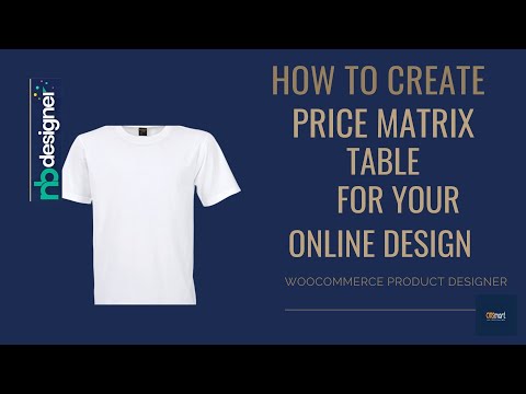 Video thumbnail: how to create a price matrix table in NBDesigner