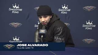 Jose Alvarado on his performance, team offense | Pelicans Lakers Postgame Interview 12/31/23