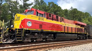Champion FEC ES44C4 814 Trails on CSX L795-08 SB at Callahan, FL 