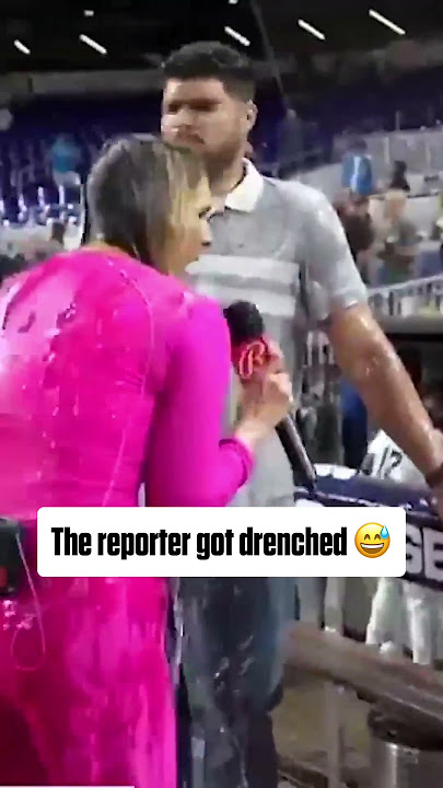 He drenched the reporter 😅 #shorts