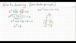 Quadratic - zero factor principle E3 - YouTube