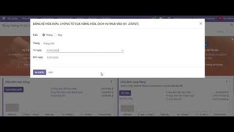 Hướng dẫn module kế toán - Bảng kê hóa đơn, chứng từ hàng hóa mua vào 01-2/GTGT - Phần mềm ERP odoo